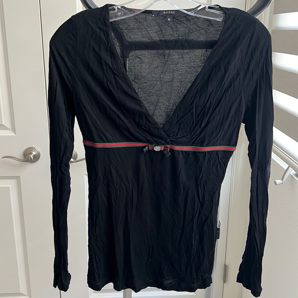 Gucci vintage black long sleeve shirt